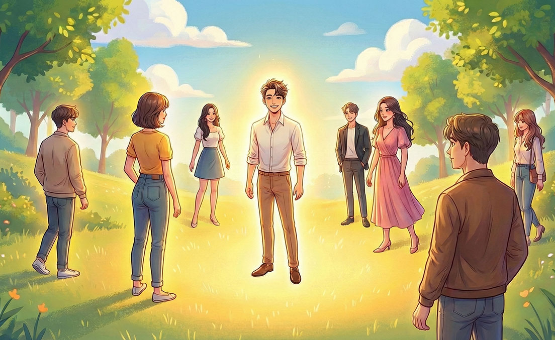 자신의 밝음을 주변에 나투는 그림